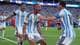 Abbie Parr / AP,NTB Spillere fra Argentina jubler etter en scoring på en fotballstadion. (Bildebeskrivelsen er laget av en KI-tjeneste)
