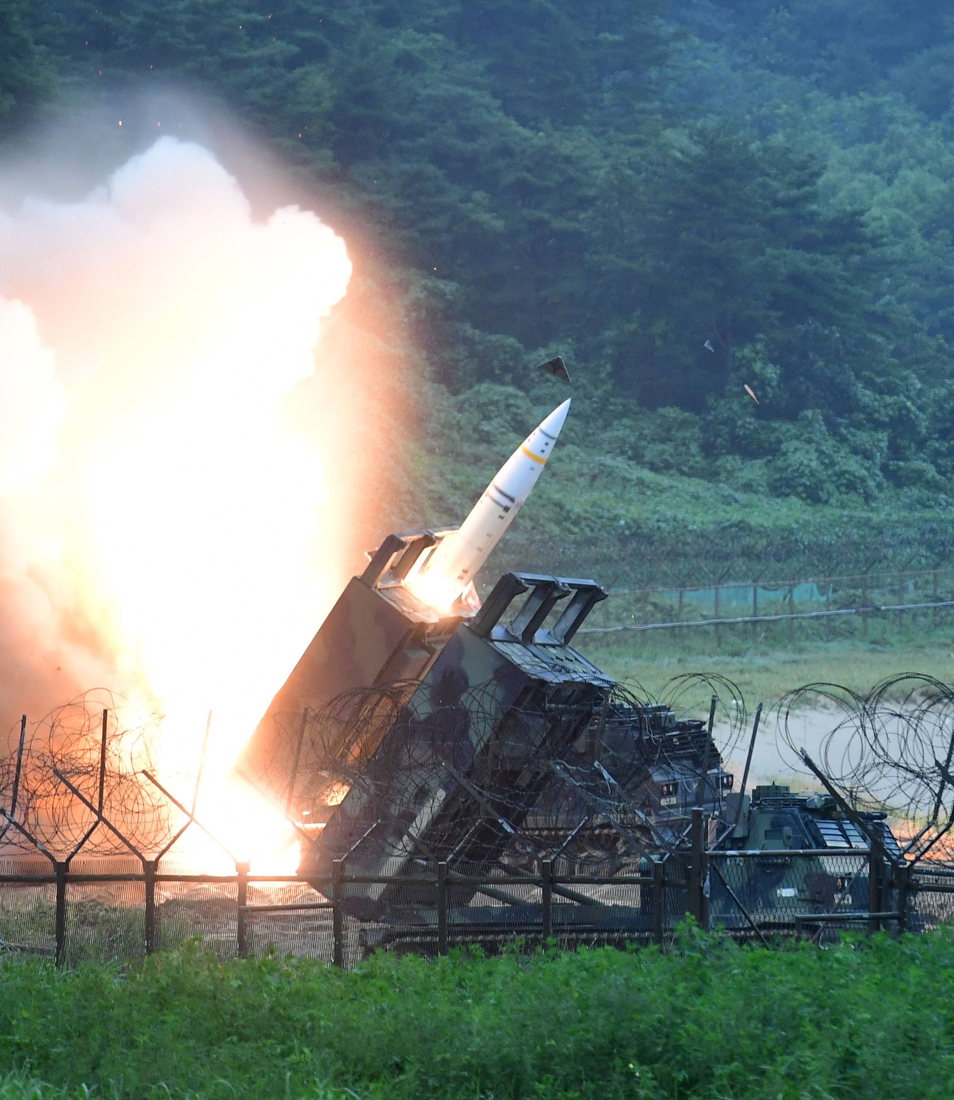 En amerikansk ATACMS i Sør-Korea
