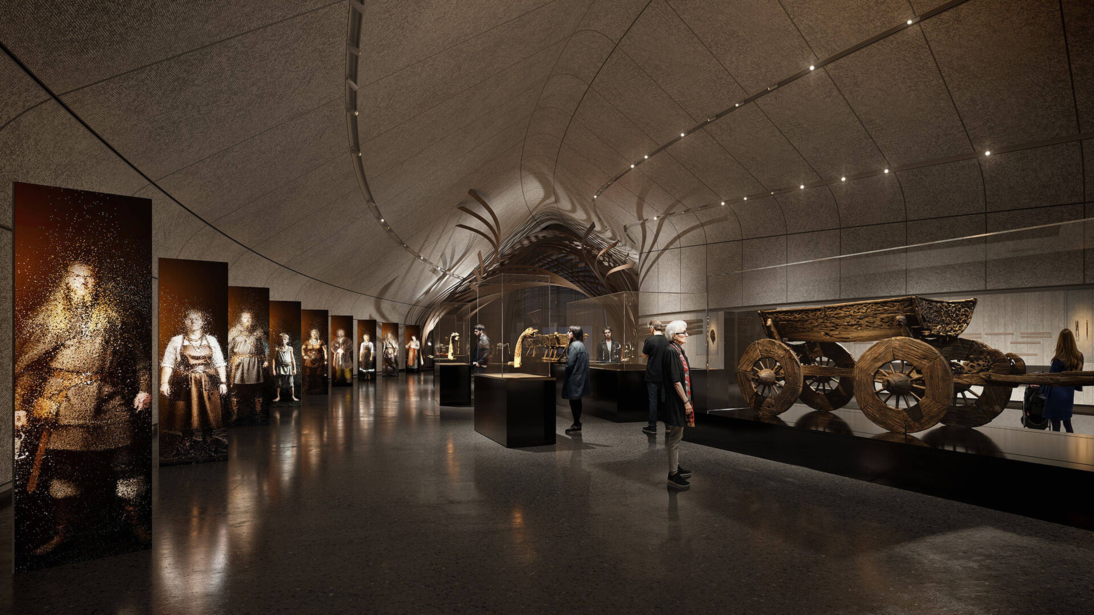 illustrasjoner av hvordan det nye vikingtidsmuseet kan bli