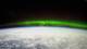 Foto: NASA Nordlys sett frå den internasjonale romstasjonen