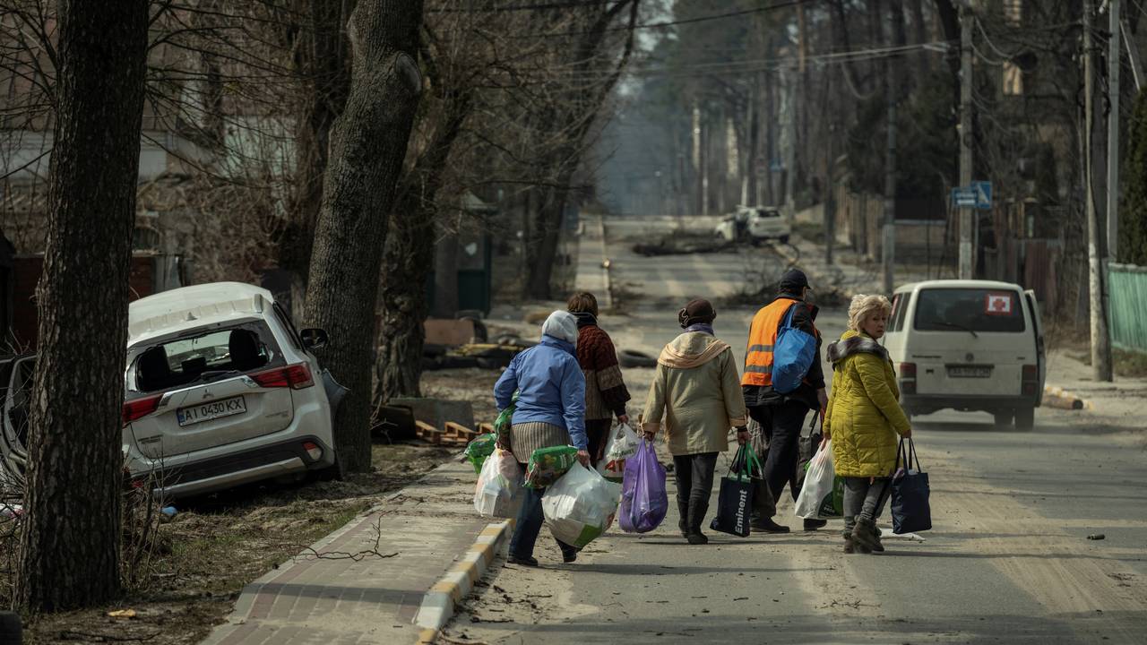 Ukraina, folk flykter fra krig