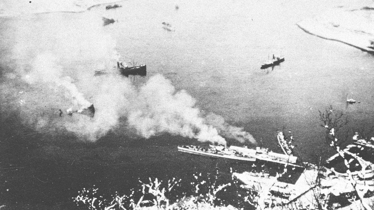 Kamper mellom tyske og allierte styrker i Narvik, april 1940