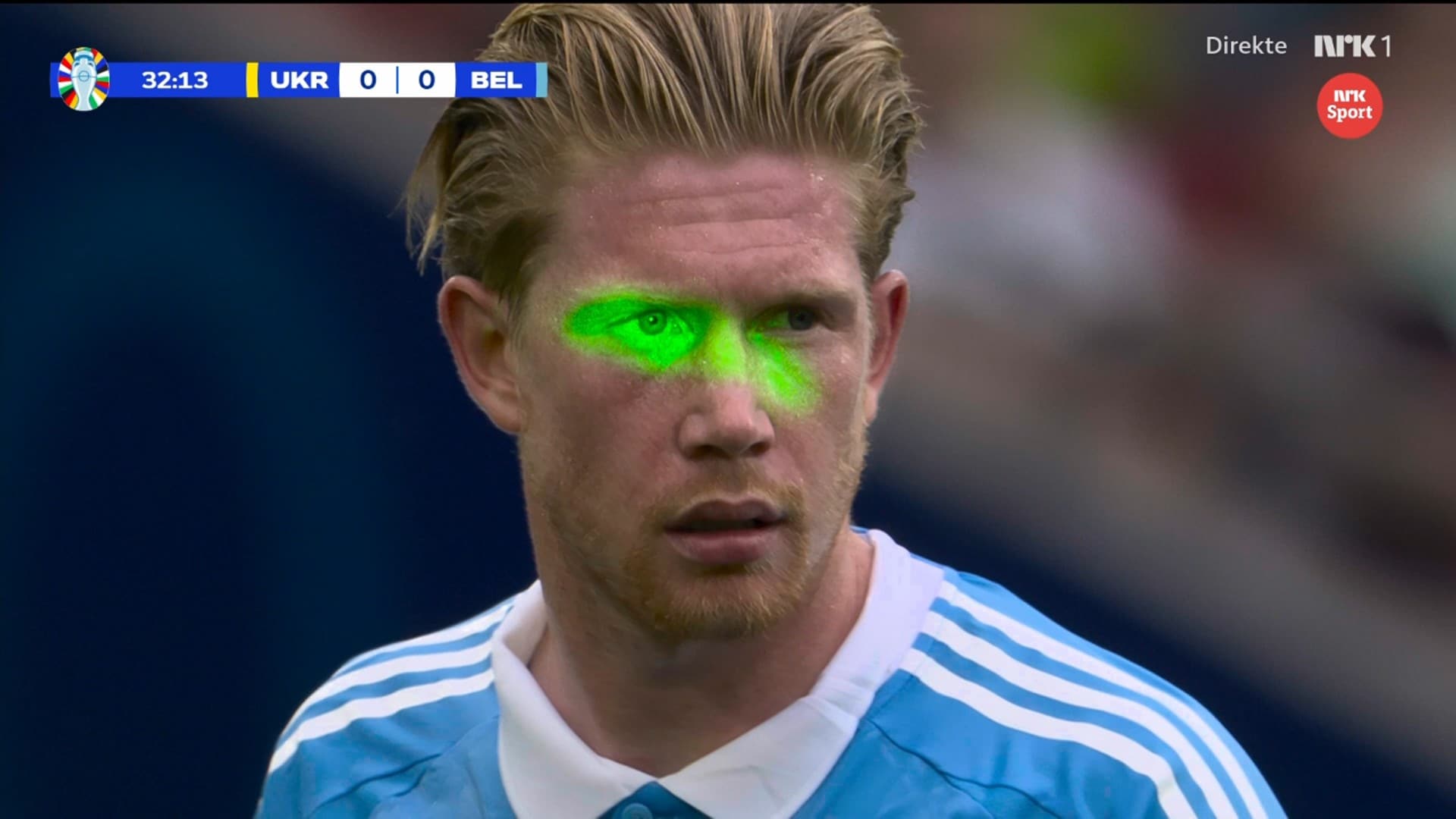 Kevin De Bruyne tydelig frustrert etter lasersabotasje