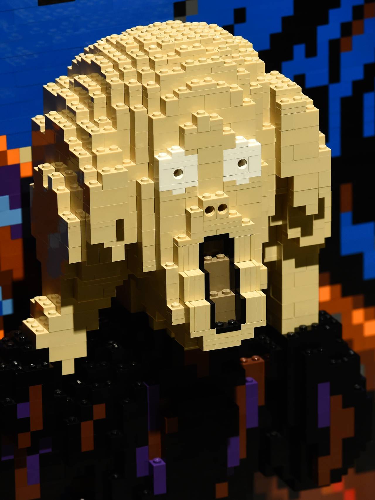 Skrik bygd i Lego