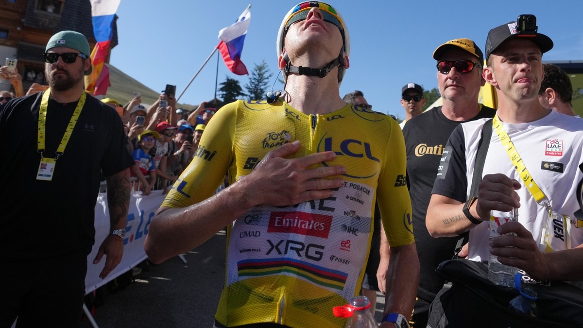 Pogačar knuste 29 år gammel rekord opp Alpe d’Huez