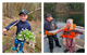 Privat To barn med hvitveis og fisk i skogen.