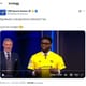 Skjermdump fra @CBSSportsGolazo på X Micah Richards med Bodø/Glimt-drakt i CBS-studio
