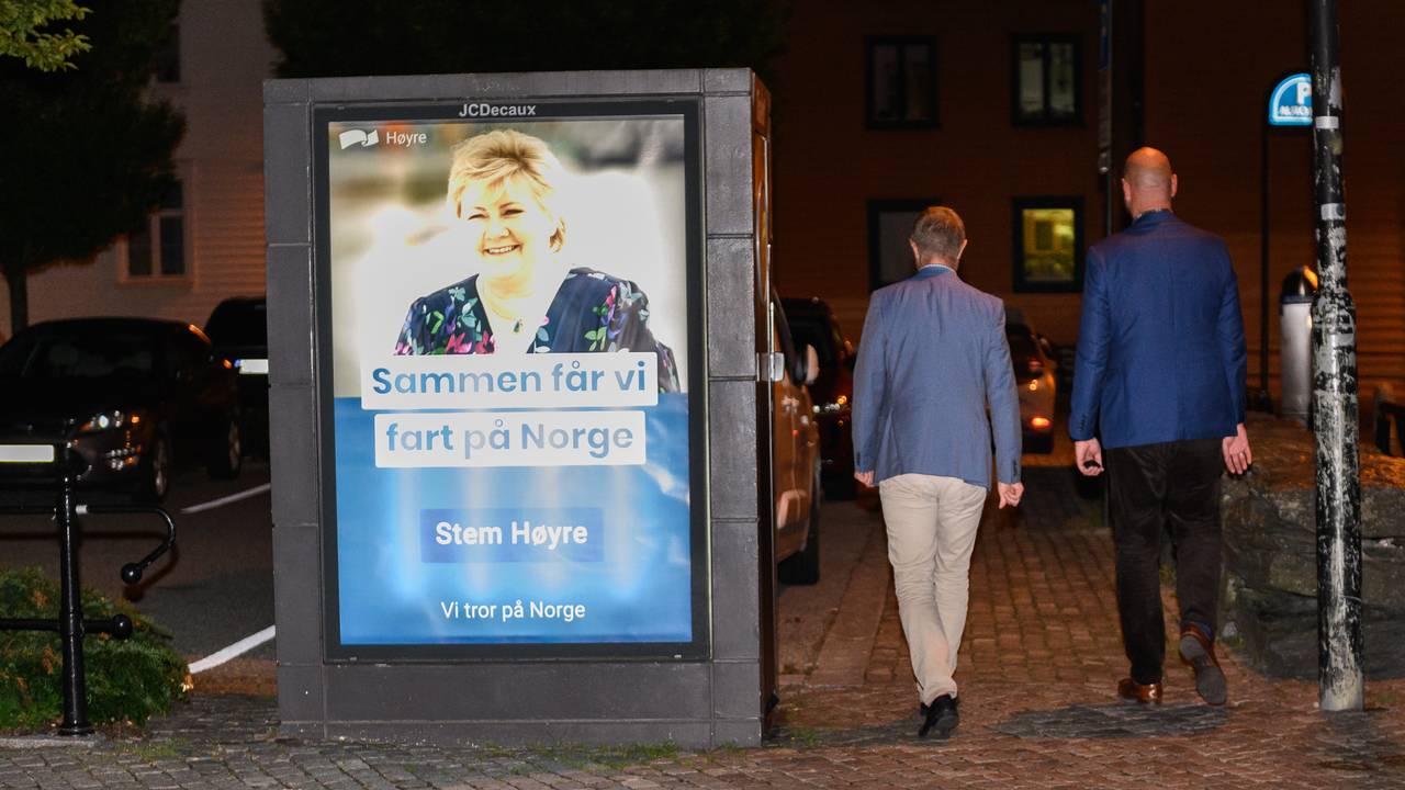 Bent Høie går hjem fra valgvake