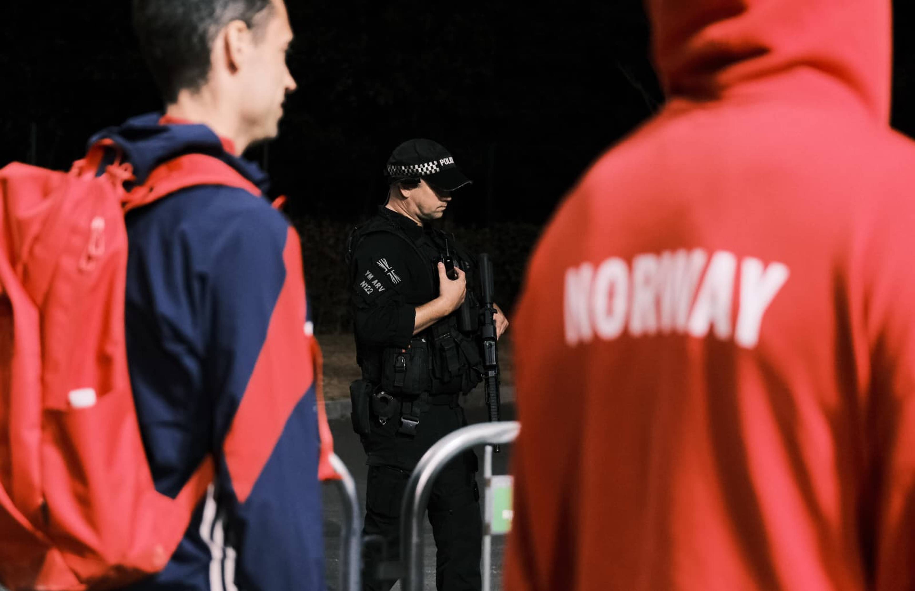 Politi i Birmingham ved Alexandra Stadium i friidretts-EM