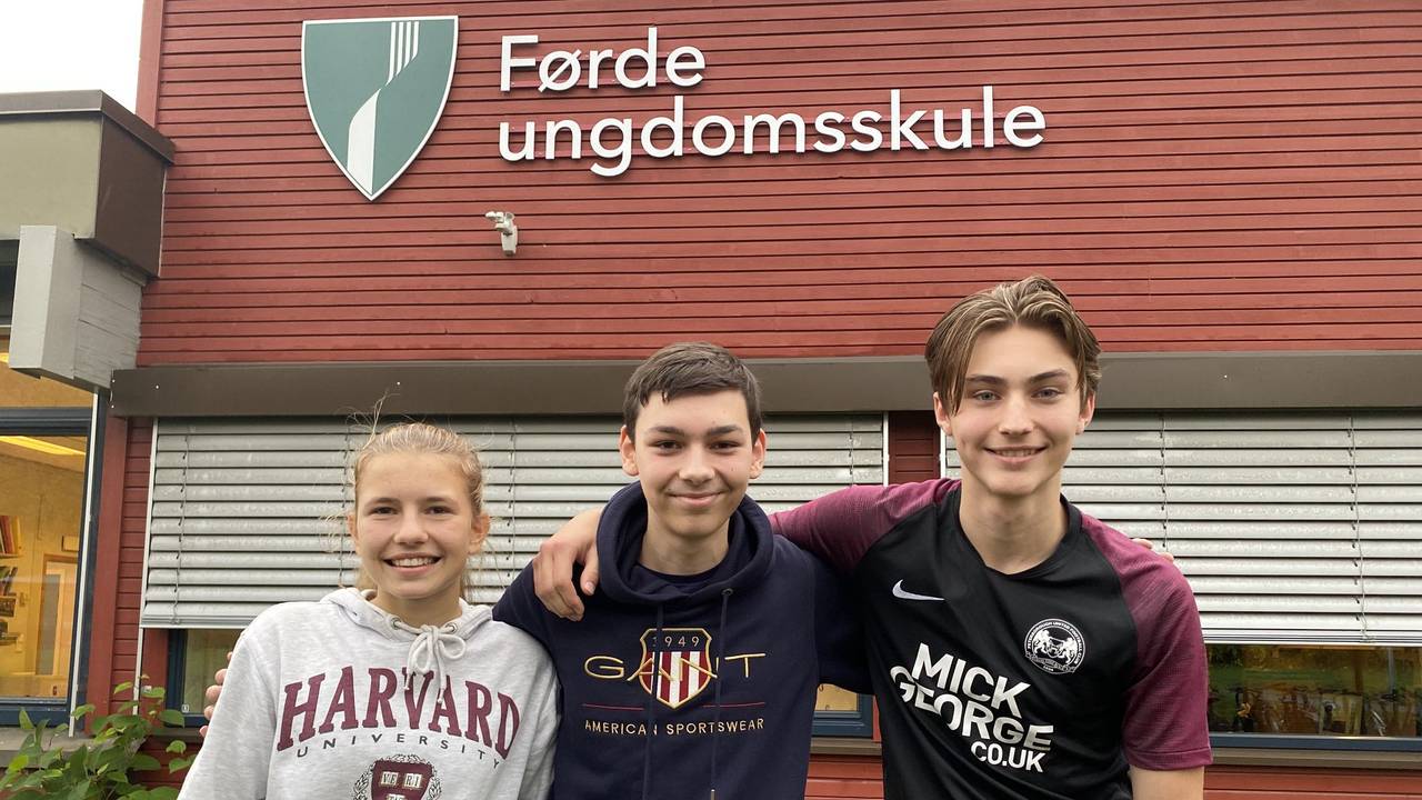Førde ungdomsskule.
Fv: Viktoria Zablotna, Sander Osland, Johannes Winkler