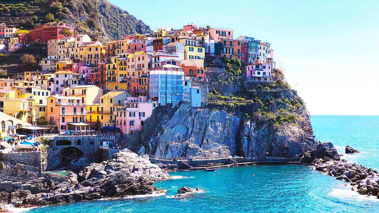Manarola, en del av Cinque Terre i Italia.