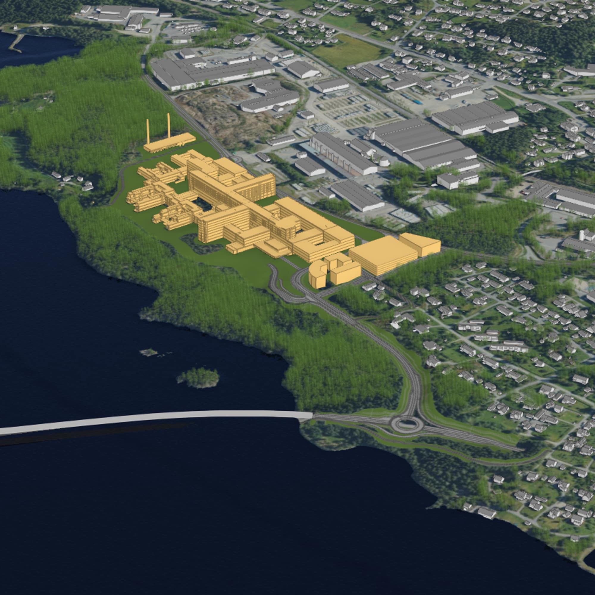 Mjøssykehuset slike det kan bli liggende u terrenget.