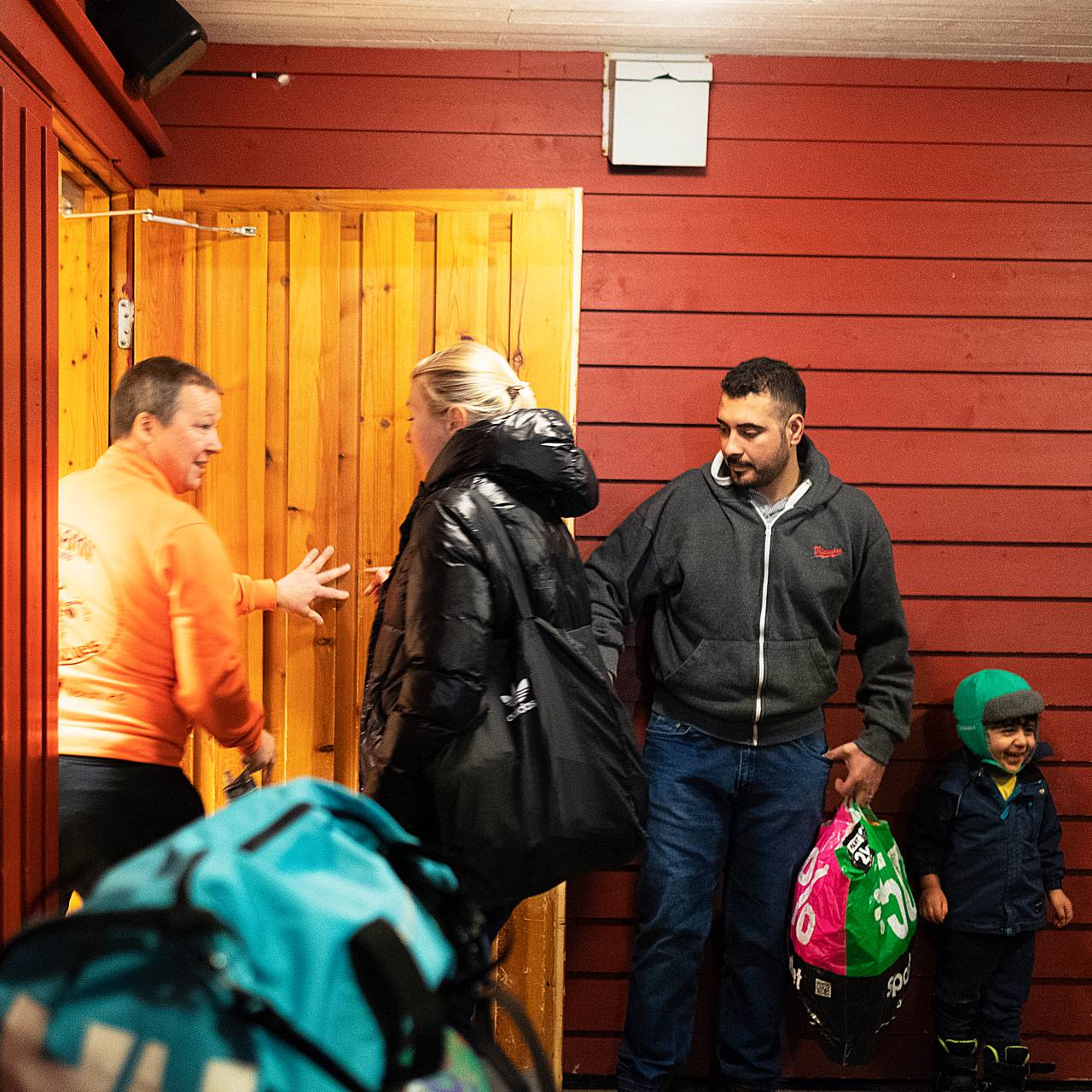 Johnny Olaussen i Mehamn, mehamn bryteklubb, gymsal