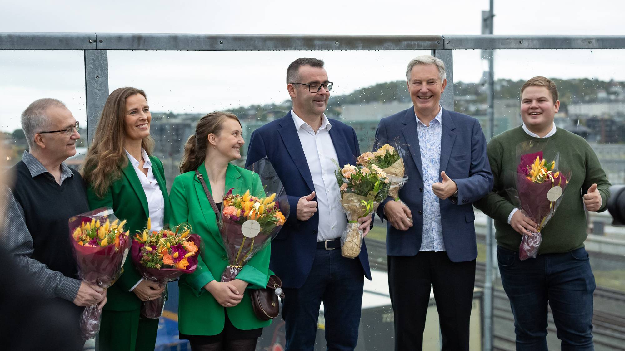 Morten Kokaas (Pp) Majen Sævik (KrF) Line Fjørstad (MDG) Kent Ranum (H) Erling Moe (V) Vegard Fenes (Sp) 