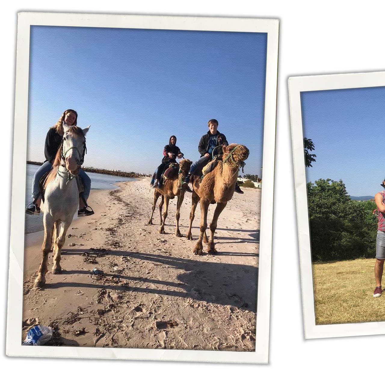 Familien på ferie i Tunisia