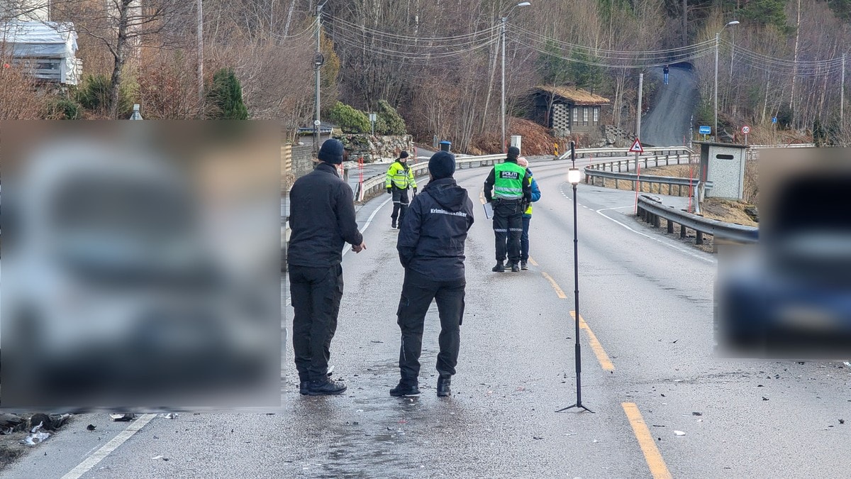 Trafikkulykke på E39 i Volda