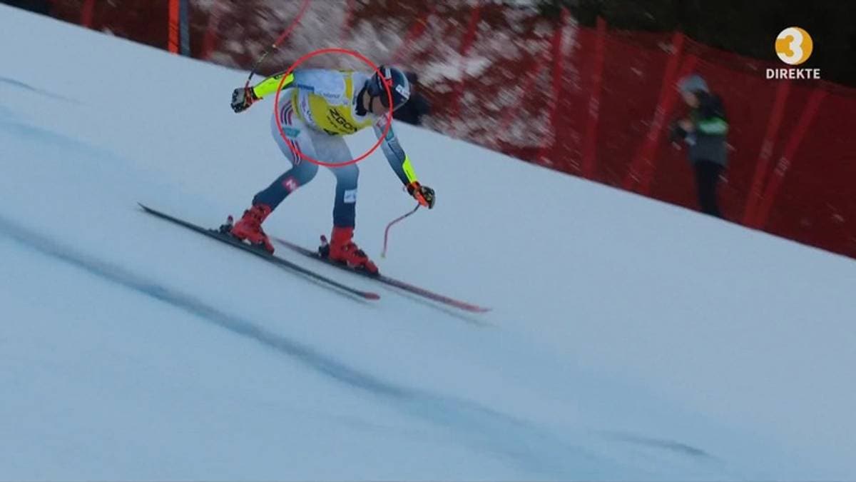 Mot sensasjonsseier i alpint – airbagen slo ut for nordmann