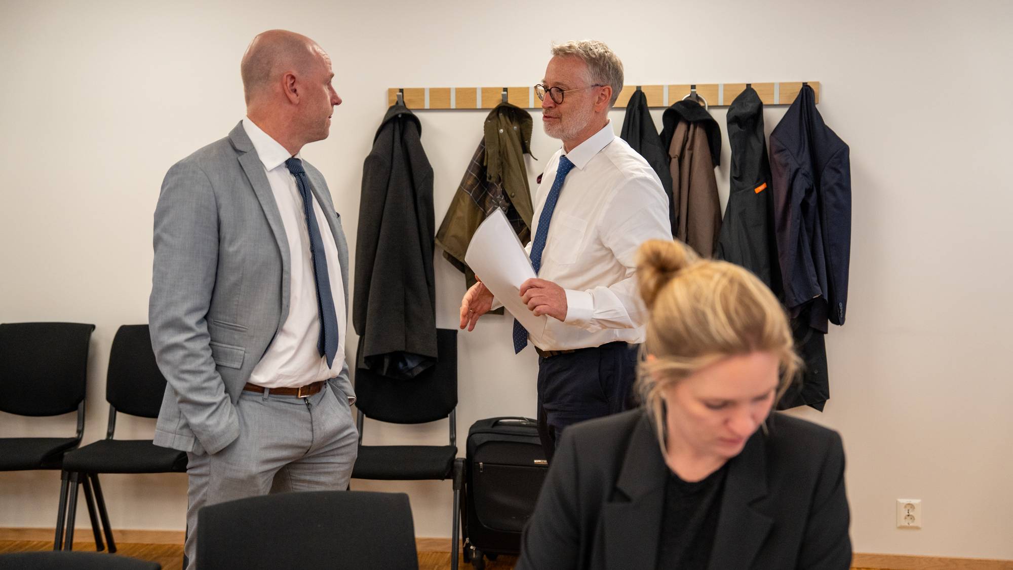 Statsadvokat Jogeir Nogva og advokat Peter Engebjerg.