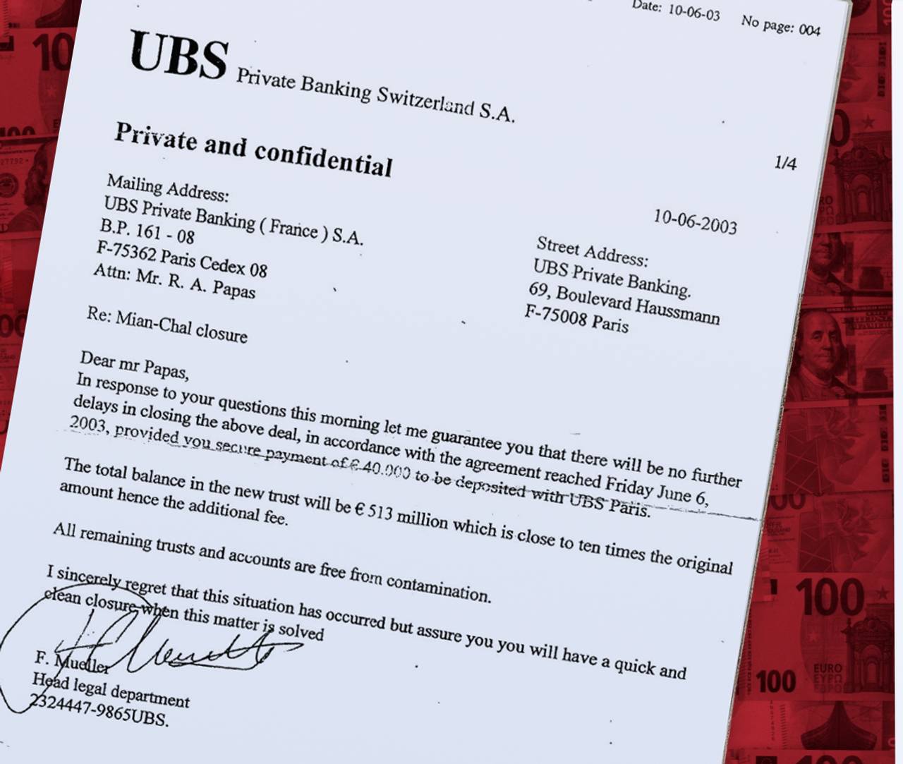 Falske papirer fra UBS