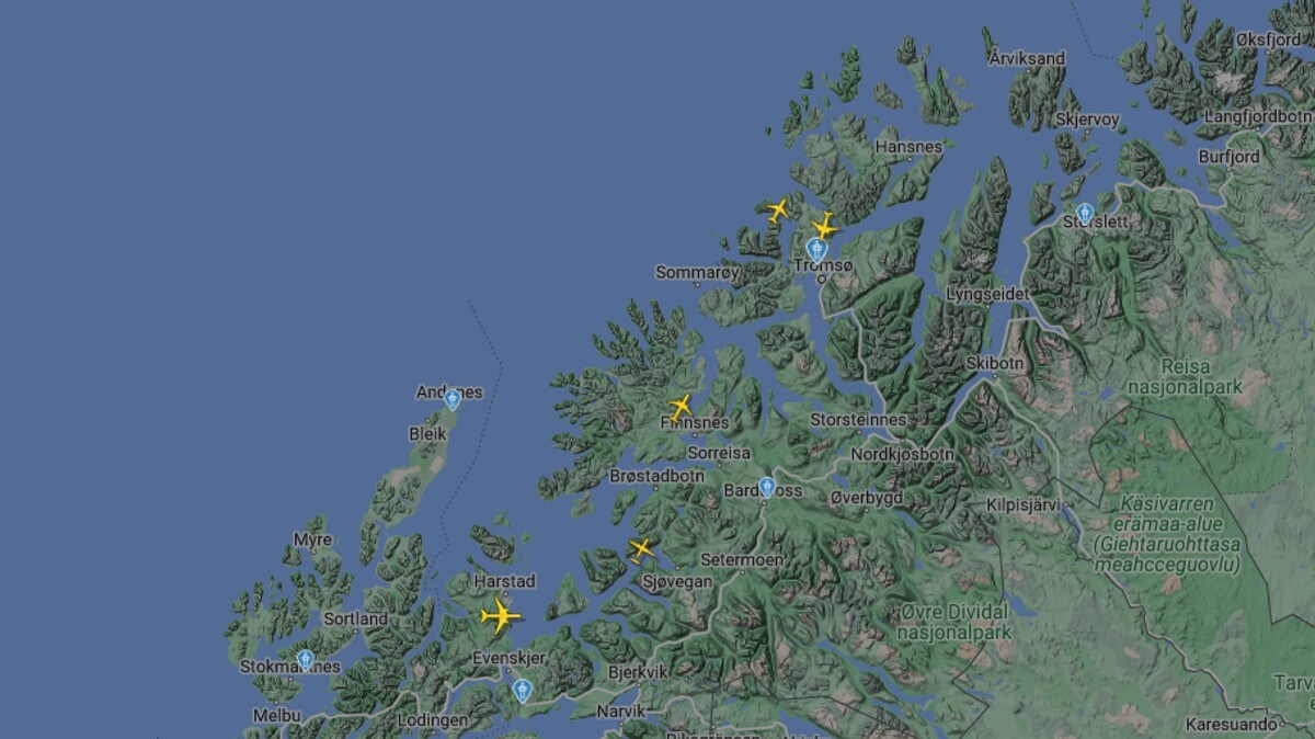 Luftrommet over Tromsø og Evenes stengt