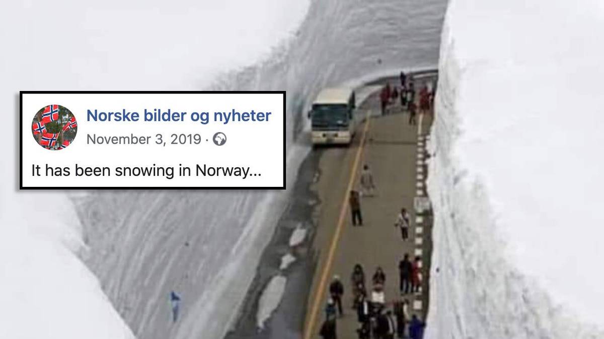 Snøbilde er fra Japan, ikke NRK Oversikt over nyheter