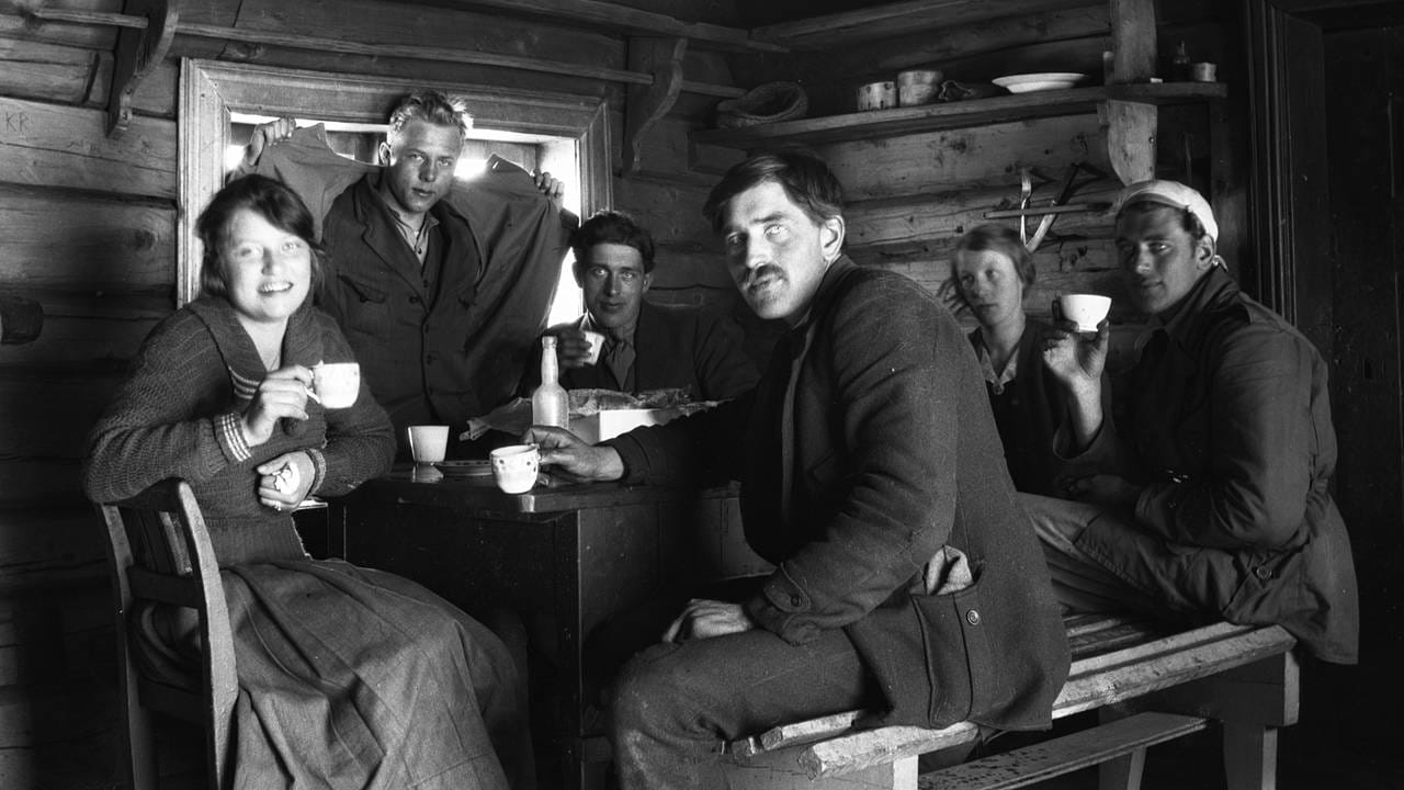 God stemning ved Skinneslok seter i 1921 i Vestland.