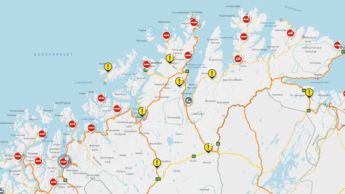 Stor snøskredfare i Troms og Finnmark: – Vi vurderer situasjonen fortløpende