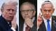 Brendan Smialowski / AFP / NTB, Hassan Ammar / AP / NTB, Shaul Golan / AFP / NTB En bildekollasj av portretter av Donald Trump, Nawaf Salam, Benjamin Netanyahu