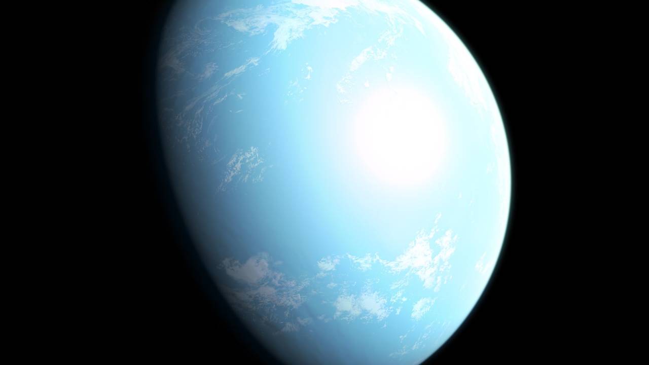 Exoplanet med mye vann