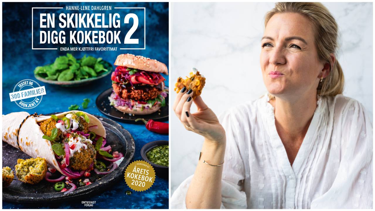 Hanne-Lene Dahlgren har gitt ut kokeboka «En skikkelig digg kokebok 2 – Enda mer kjøttfri favorittmat».
