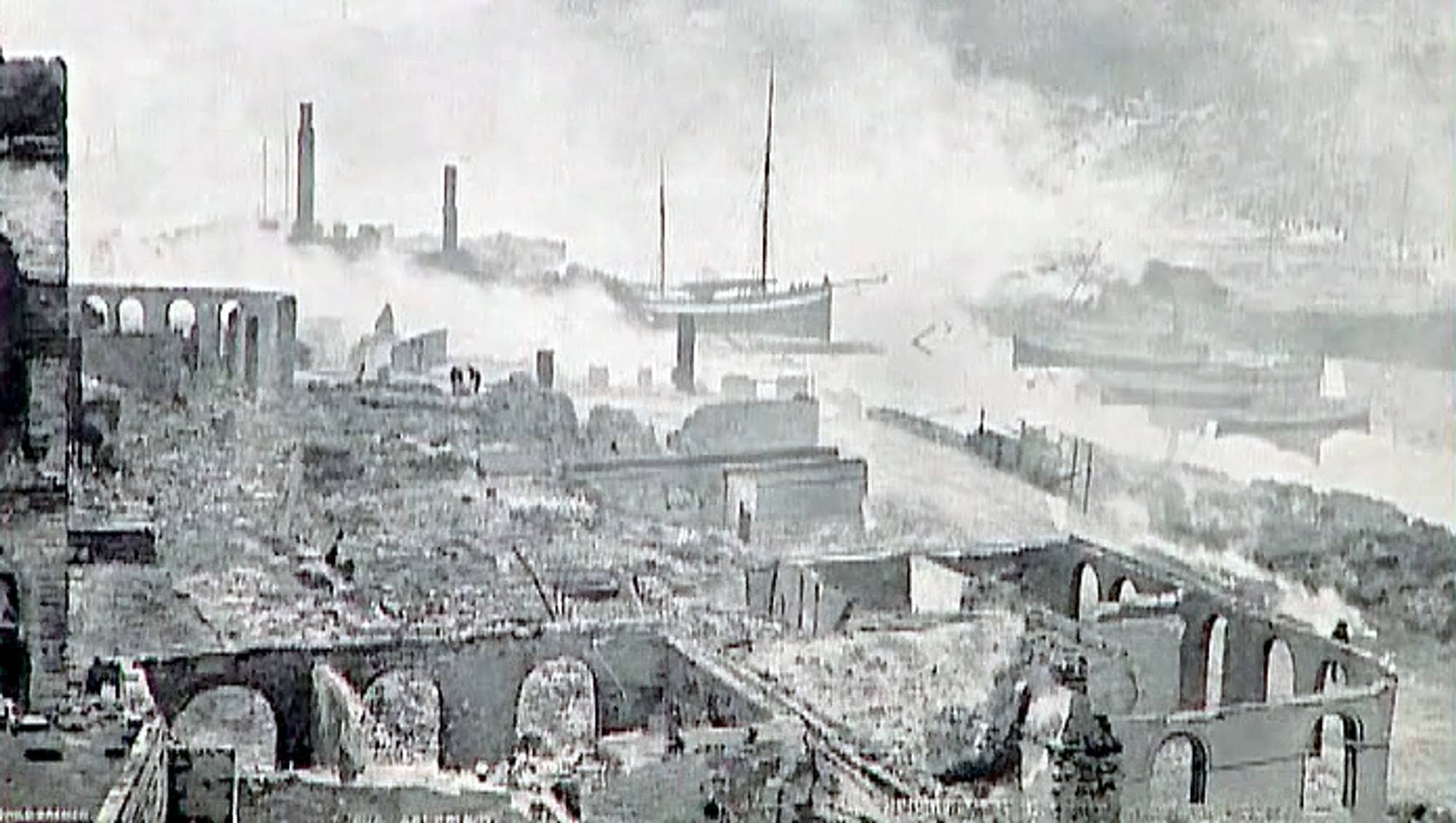 Ålesund brenner 23. januar 1904