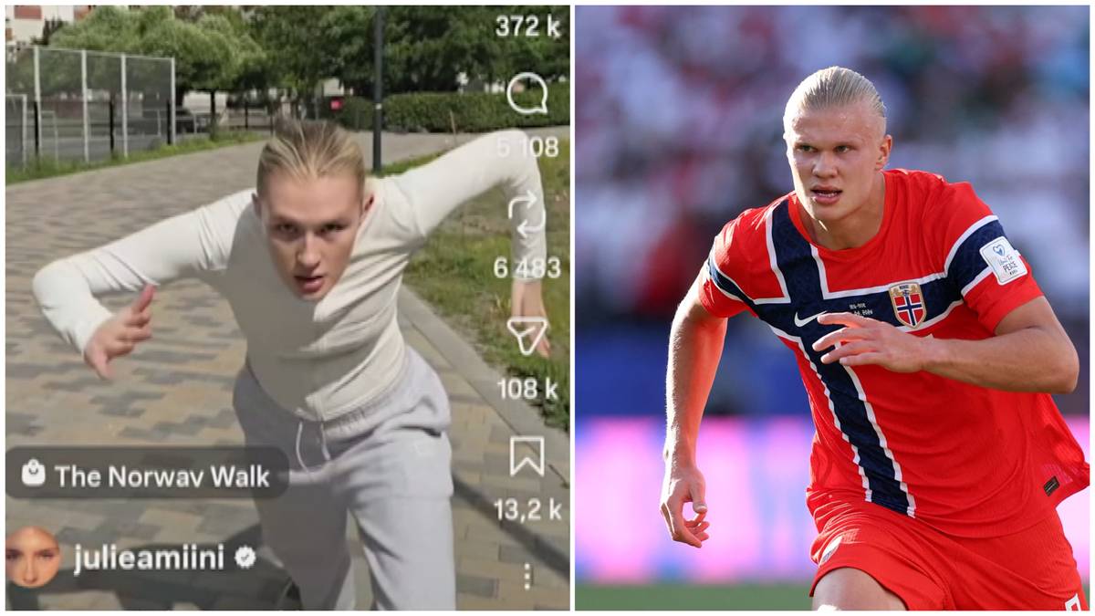 Svenske Julia (22) imiterer Haaland – nesten 90 millioner har sett videoen
