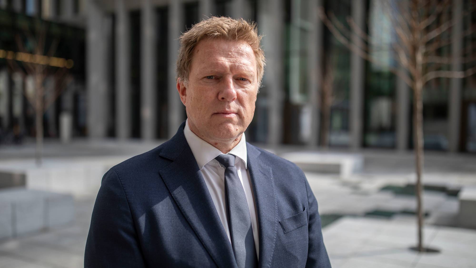Joakim Øren, statssekretær i Justisdepartementet, i regjeringskvartalet.