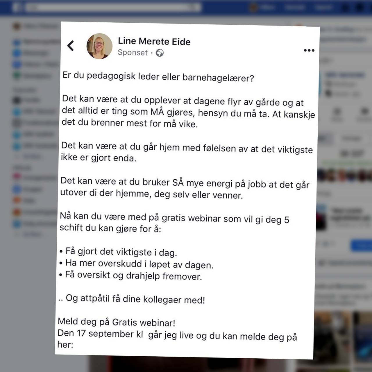 Webinar barnehagelærer