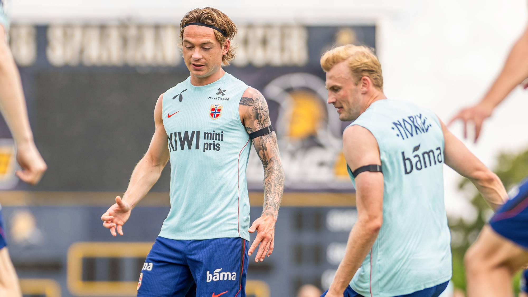Patrick Berg på trening for Norge
