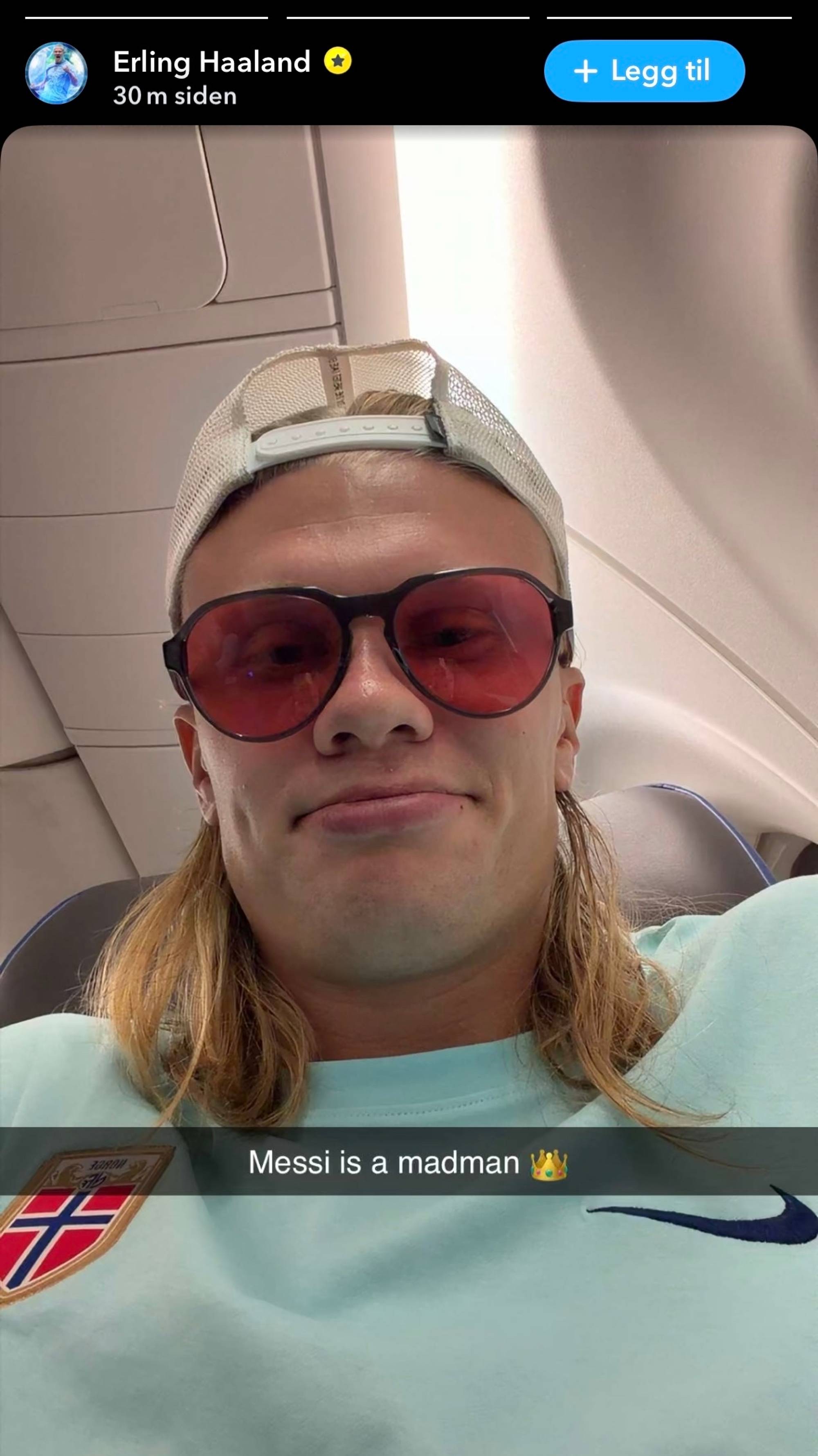 Haaland på snapchat