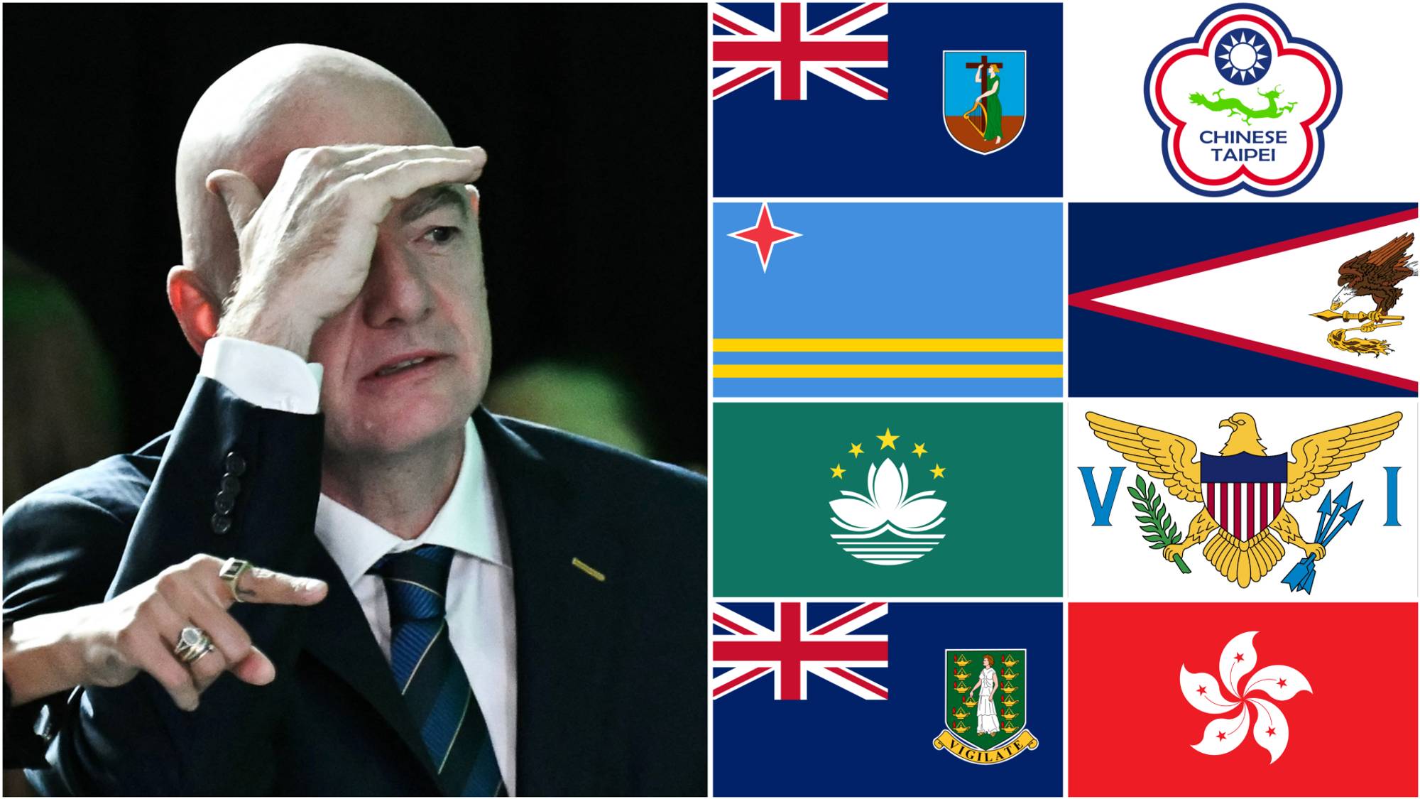 Gianni Infantino og flagg