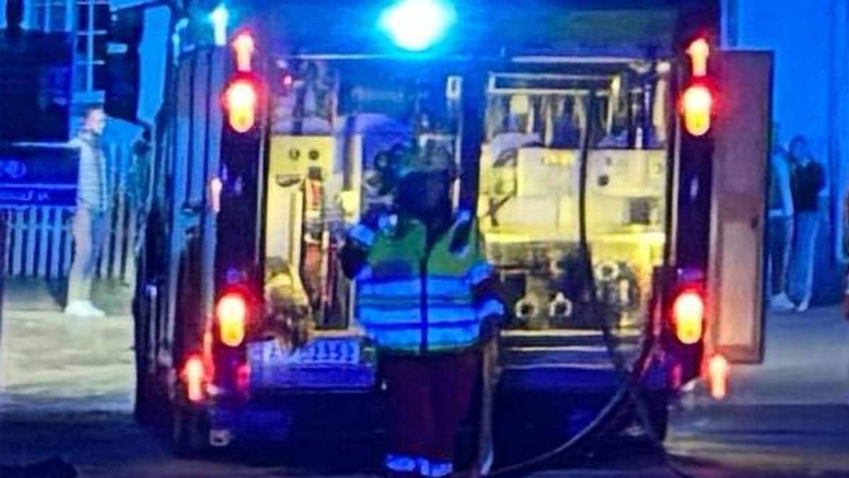 Kraftig brann i trebygg i Fredrikstad