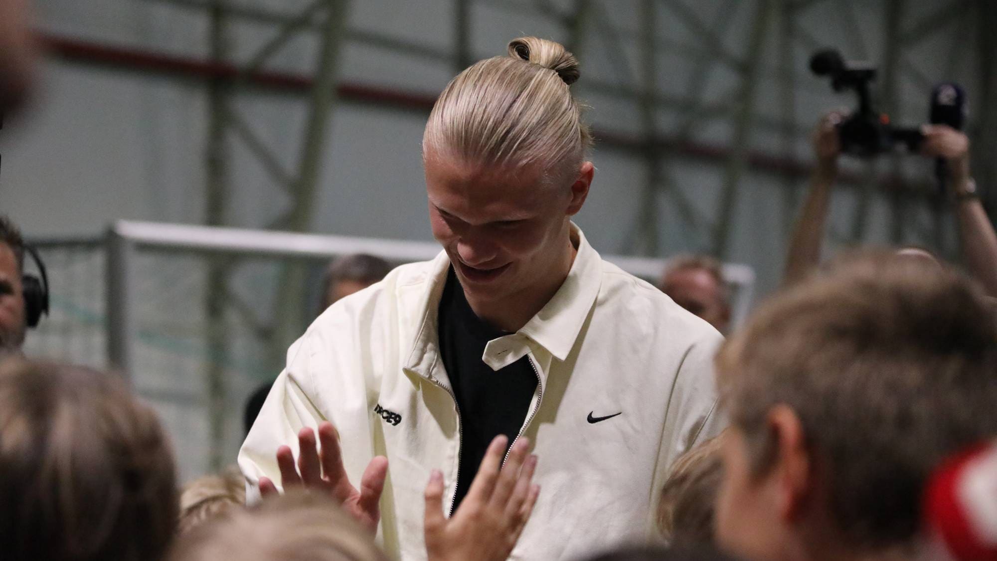 Erling Braut Haaland på trening på Bryne.