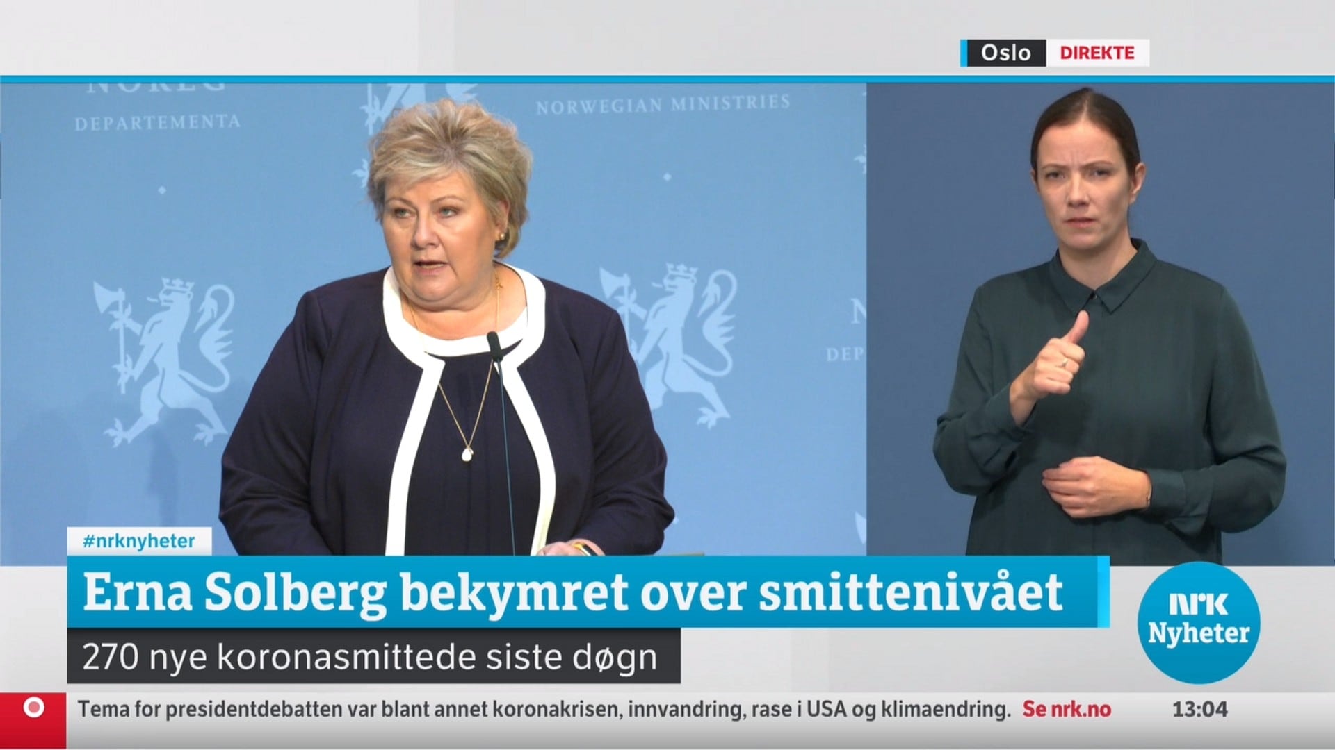 Erna Solberg Om Koronasituasjonen Jeg Er Bekymret Nrk Norge Oversikt Over Nyheter Fra Ulike Deler Av Landet