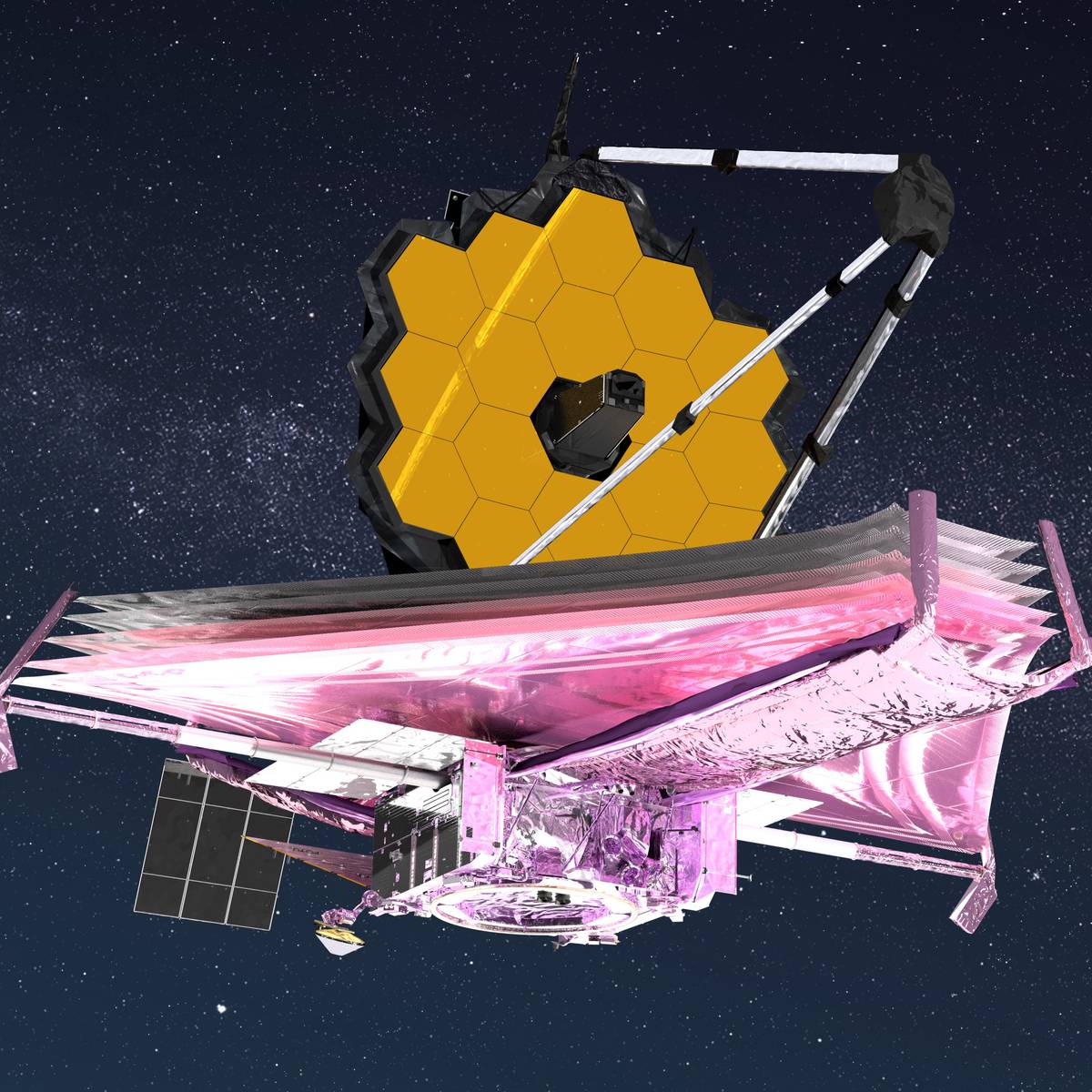 The James b Space Telescope launched into space just before