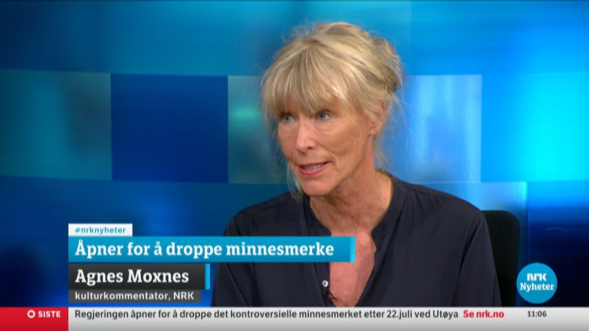 Kulturkommentator Agnes Moxnes om 22.juli-minnesmerket - Video