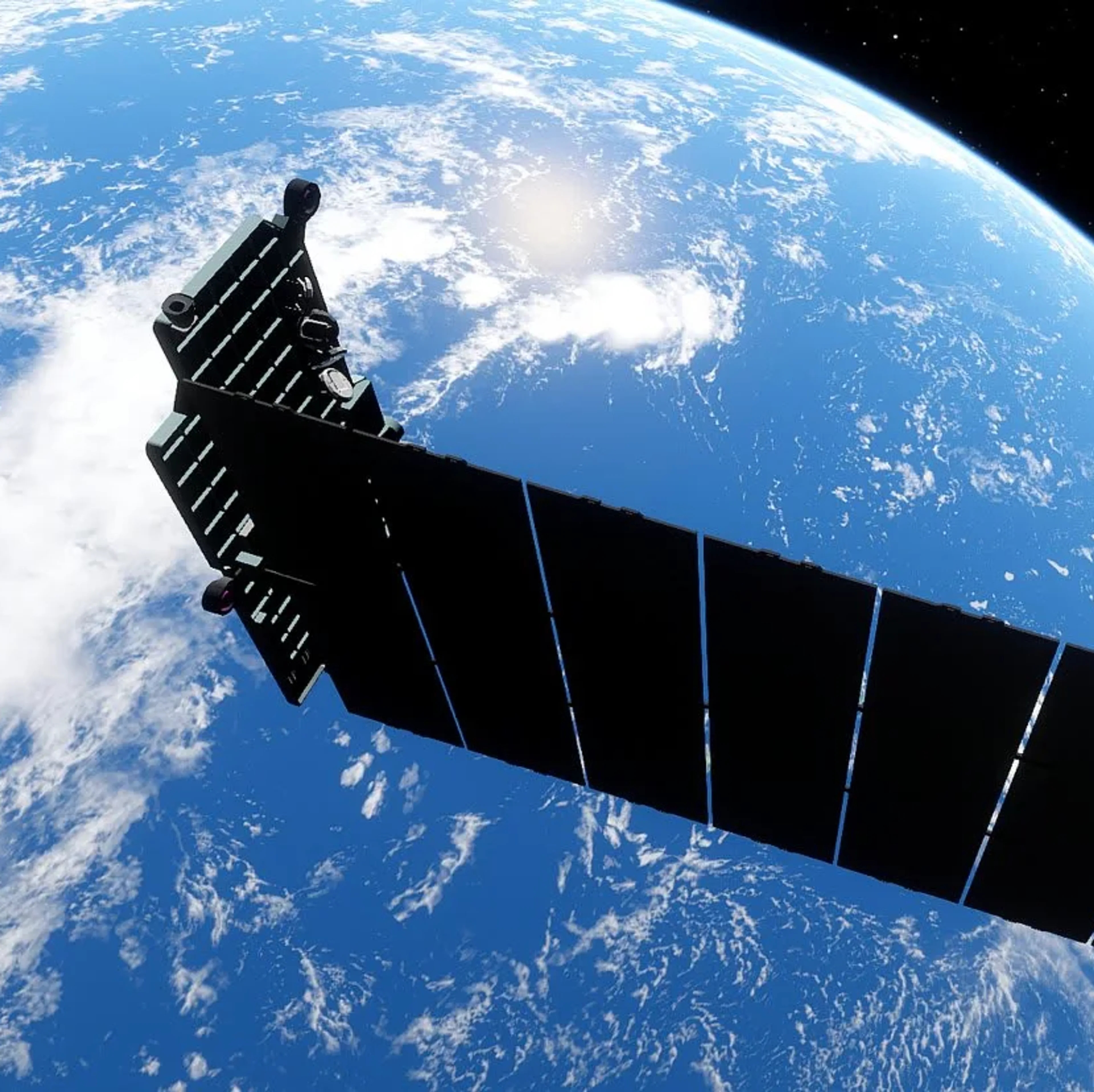 En satellitt fra Starlink svever over jordkloden