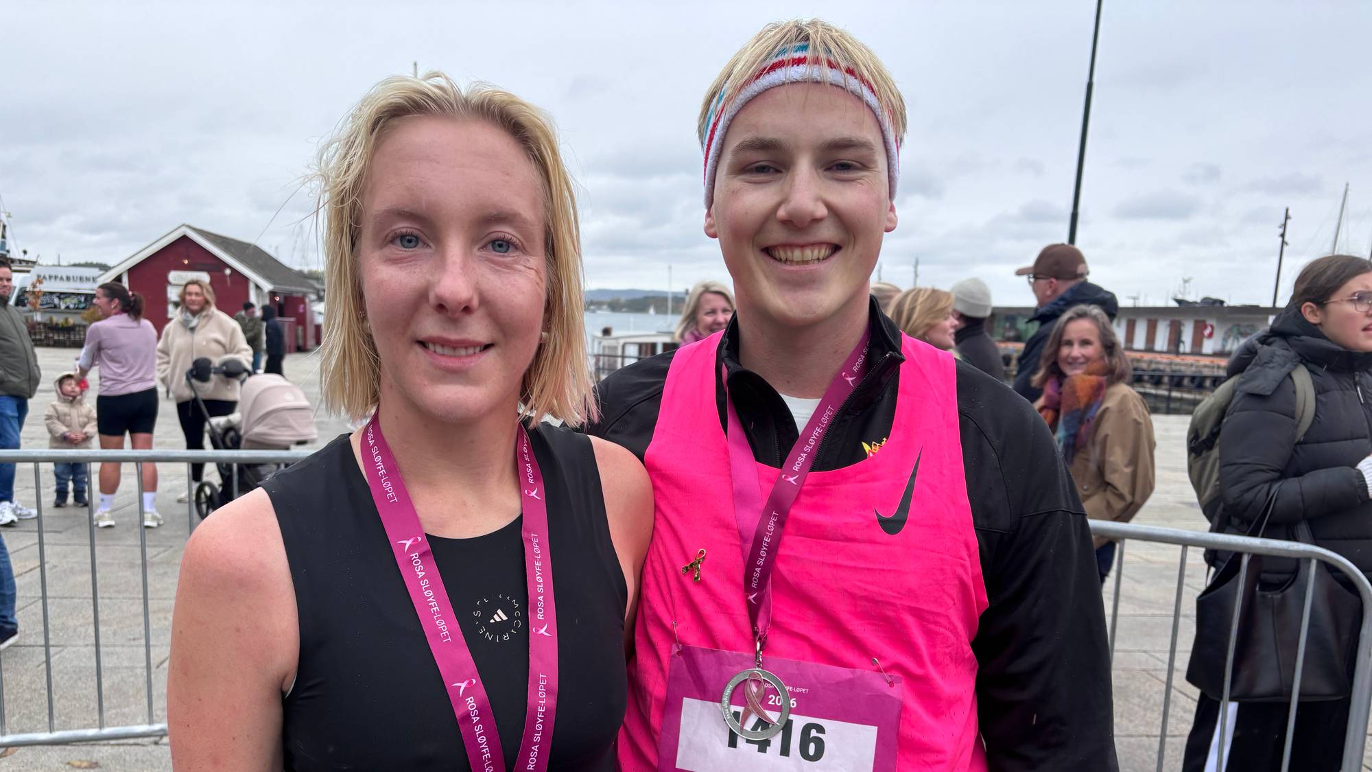 Mia Rusthen og Sindre Vedvik i Rosa Sløyfe-løpet