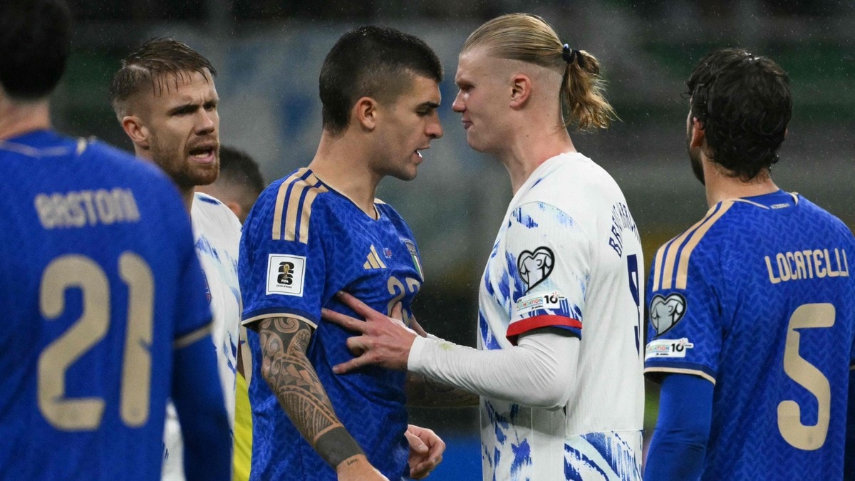 Haaland scoret to mål etter dueller med italiensk forsvarer