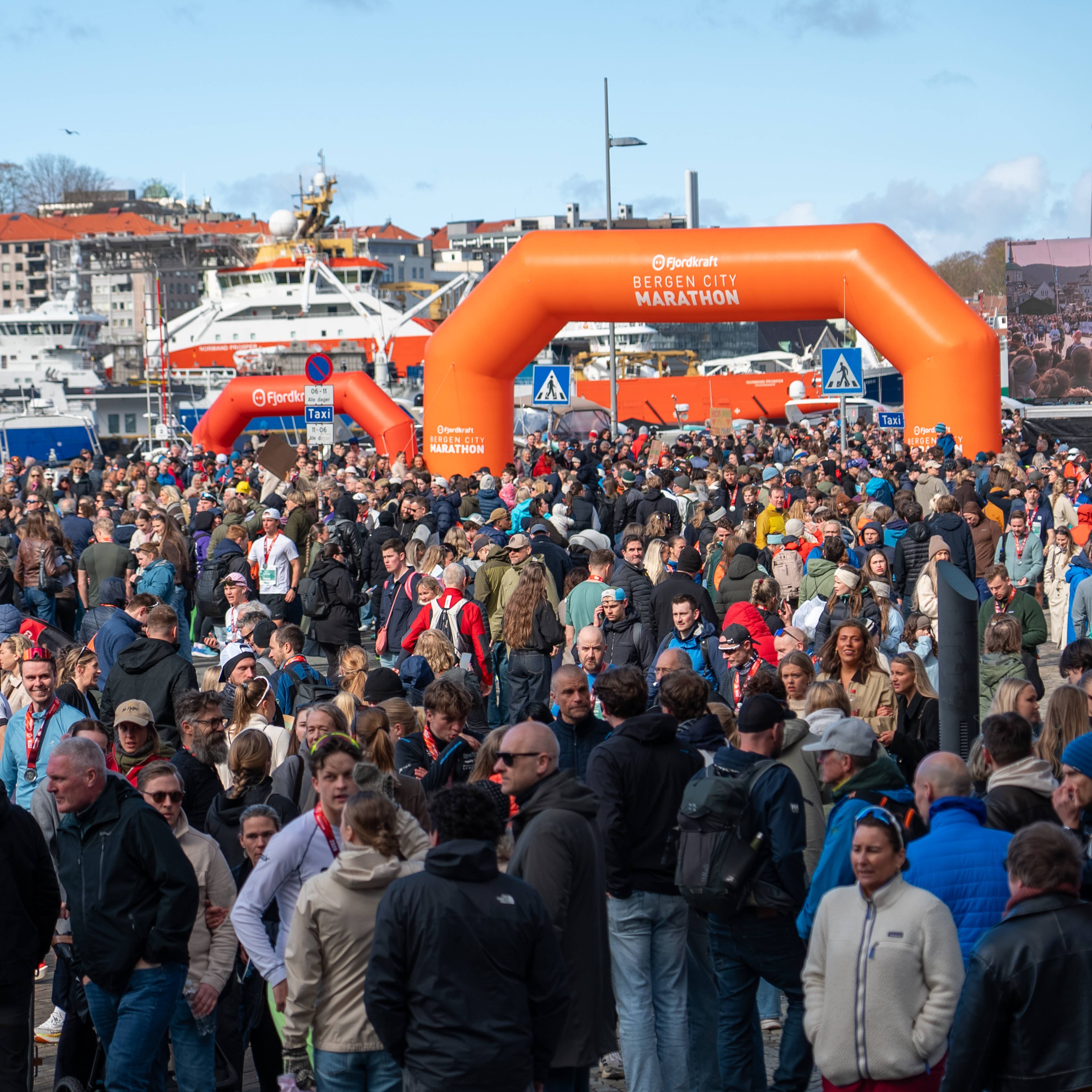 Folkemengde under Bergen City Marathon 2026