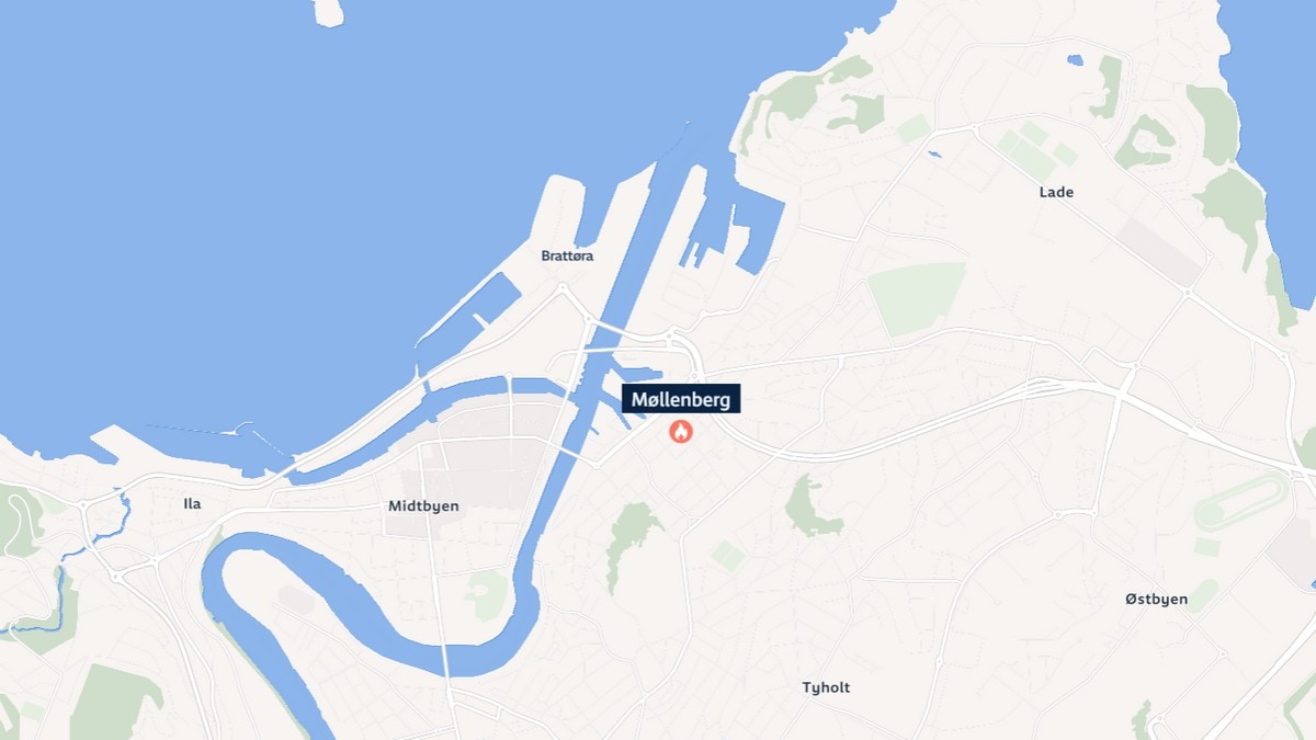 Mann til sykehus etter branntilløp i Trondheim