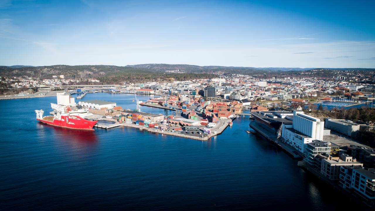 Lagmannsholmen og kanalbyen i Kristiansand