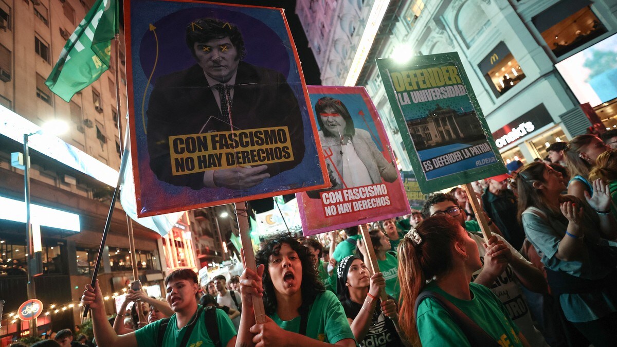Studentenes delseier over Argentinas president Javier Milei