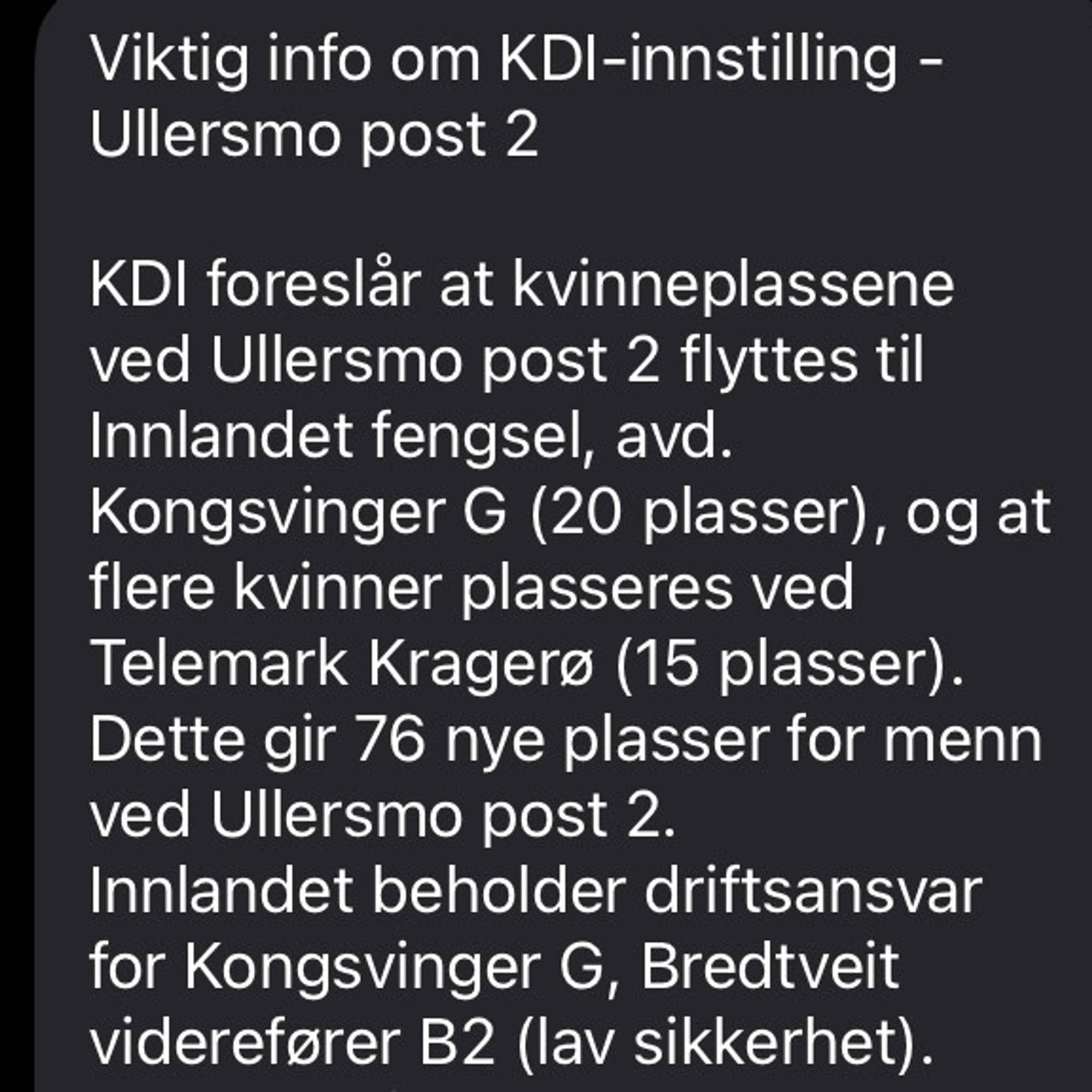 melding fra fengselet om flytting bretveit, 